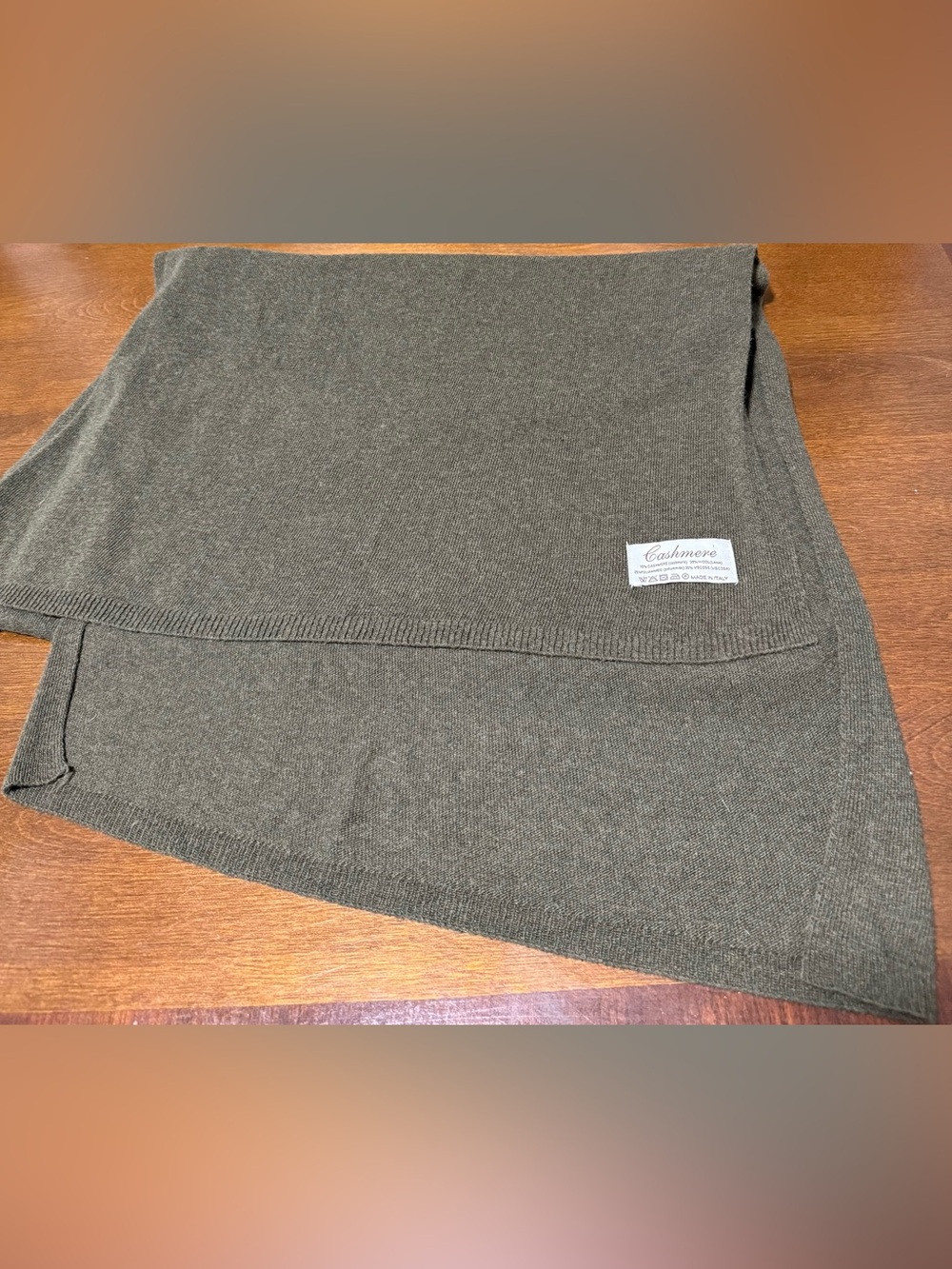 LONG Italian cashmere & wool blend cozy winter scarf